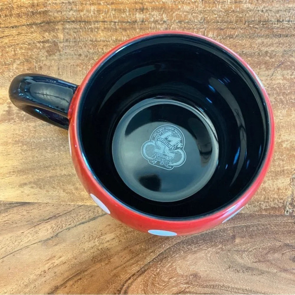 Disney  Minnie Mouse 25th Anniversary Coffee Cup Mug Red Polka Dot Lg 20oz NWOT - Picture 7 of 9